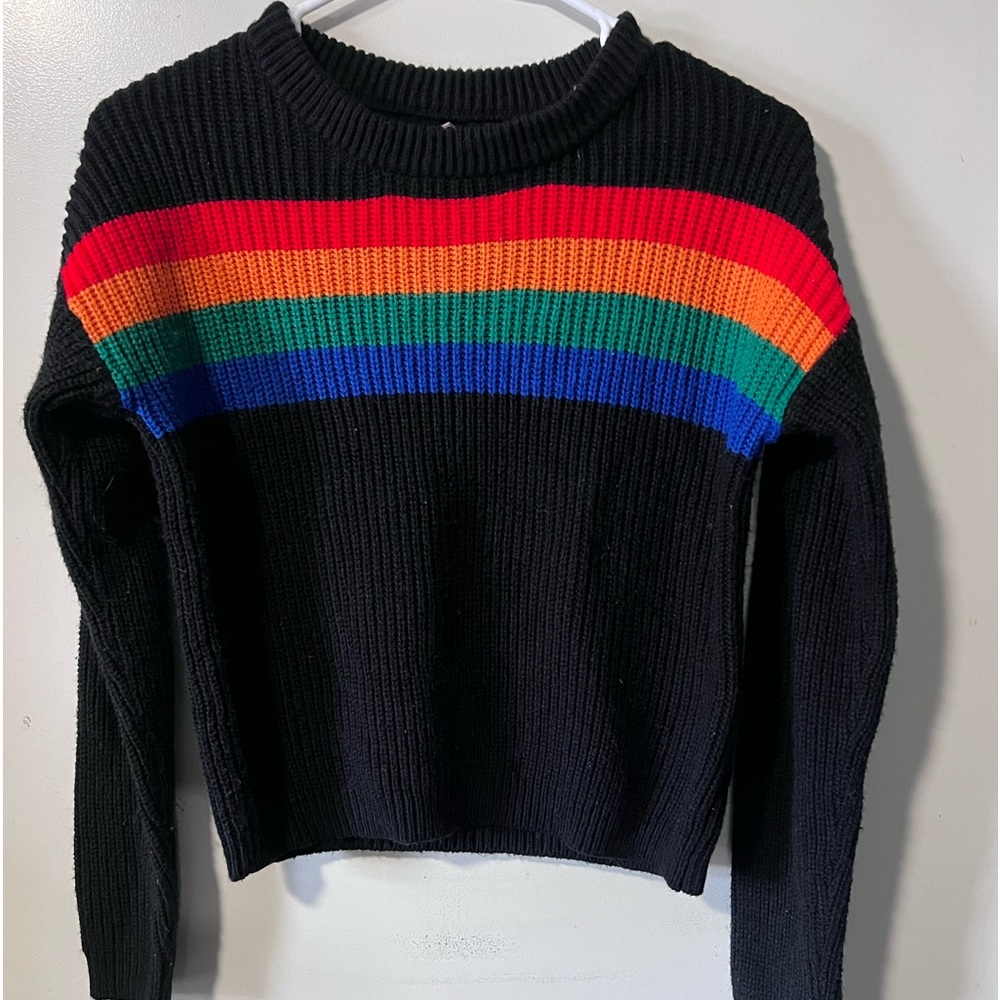 Black Rainbow Sweater Love by Design
